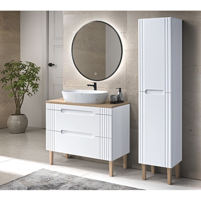 Plan pour vasque ICON 120,4 cm en MDF aspect chêne
