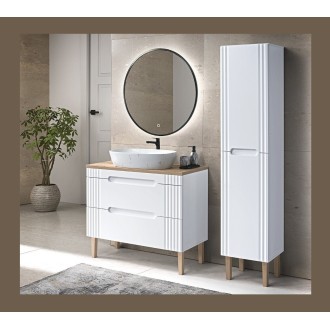 Plan para lavabo ICON 120,4 cm en MDF aspecto roble