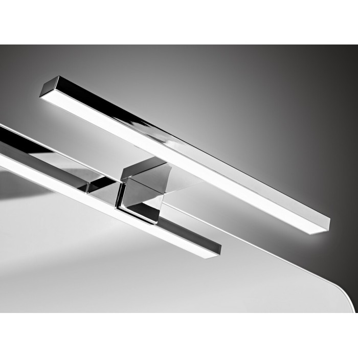 Éclairage LED pour miroir de salle de bain chromé 30cm IP44 avec interrupteur