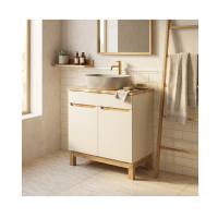 Plan vasque VANTA Eichenholz dunkel 100 cm – Badezimmerregal