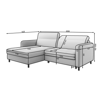 Ecksofa aus der Kollektion GOUMSI in Beige
