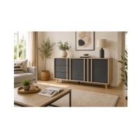 copy of Sala de comedor completa ISIS: Aparador, Bufé, Vitrina y Mesa Extensible.