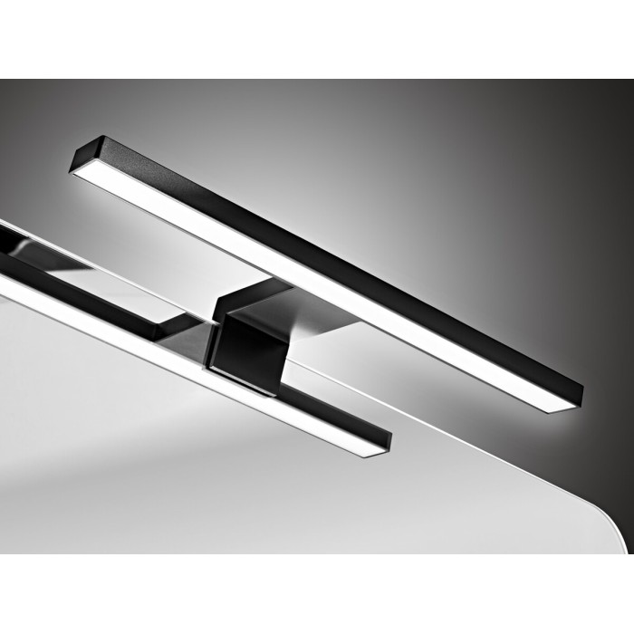 Éclairage LED pour miroir de salle de bain noir 30cm IP44 avec interrupteur