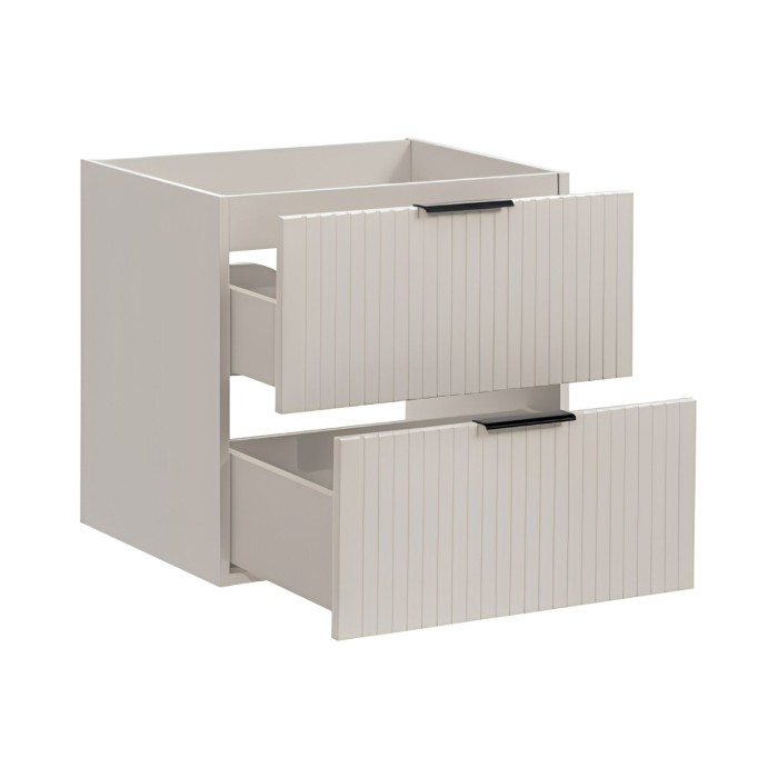 Meuble sous vasque 60cm 2 tiroirs NOXERA ouvert