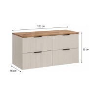 Conjunto de baño NOXERA 120 cm – Marrón Congo – superficie para lavabo