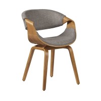 Chaise NERA en tissu gris et bois clair
