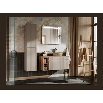 Meuble mural ouvert ICON – 20 cm – Chêne clair – À suspendre