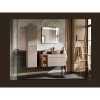 Meuble mural ouvert ICON – 20 cm – Chêne clair – À suspendre