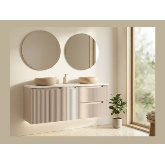 Meuble suspendu VANO blanc 20cm en situation