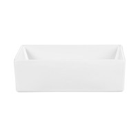 Badezimmer-Set VANO weiß 50cm: Unterschrank mit Schränken + weiße Waschtischplatte + rechteckiges Aufsatzbecken