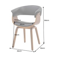 Chaise NERA noire et marron foncé dimensions