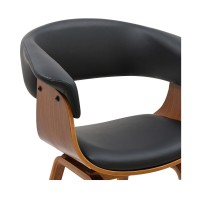 Zoom sur le haut de la chaise NERA noire et marron foncé