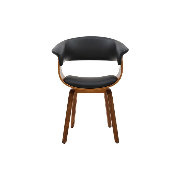 Chaise NERA noire et marron foncé vue de face