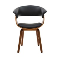 Chaise NERA noire et marron foncé vue de face