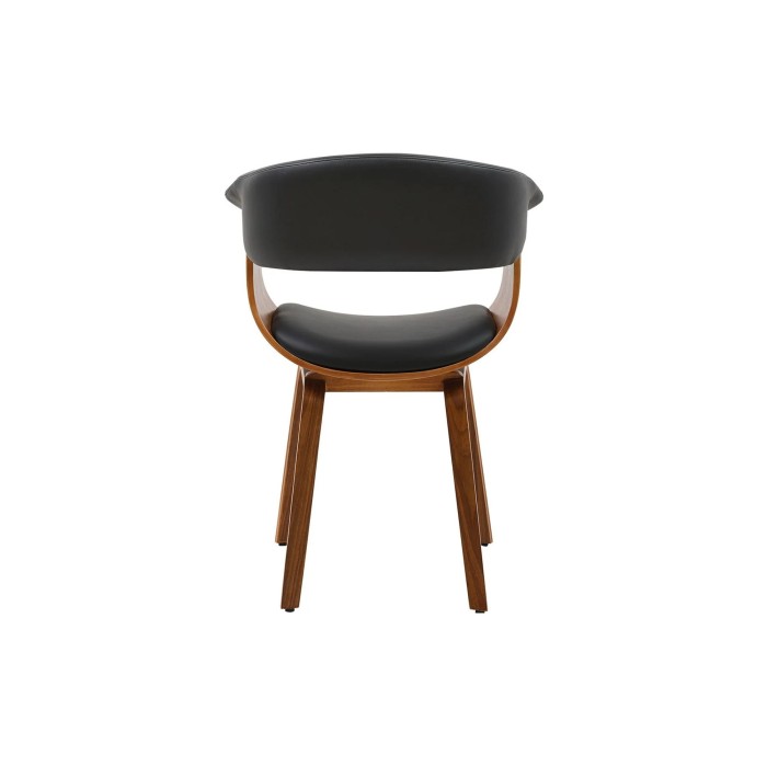 Chaise NERA noire et marron foncé vue de dos
