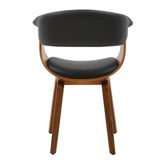 Chaise NERA noire et marron foncé vue de dos