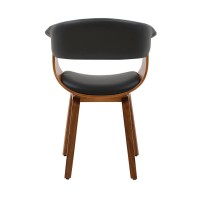 Chaise NERA noire et marron foncé vue de dos