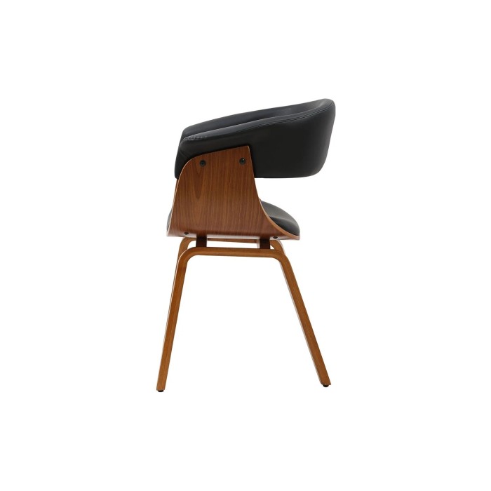 Chaise NERA noire et marron foncé vue de côté