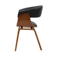 Chaise NERA noire et marron foncé vue de côté