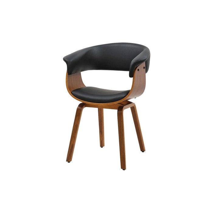 Chaise NERA noire et marron foncé