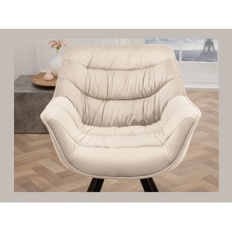 Chaise COMFY en velours beige vue de face
