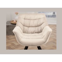 Chaise COMFY en velours beige vue de face