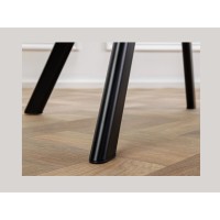 Lot de 2 chaises design COMFY pivotantes à 180° en velours beige champagne et pieds noirs