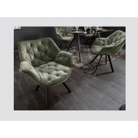 Chaise COMFY en velours vert vue de haut