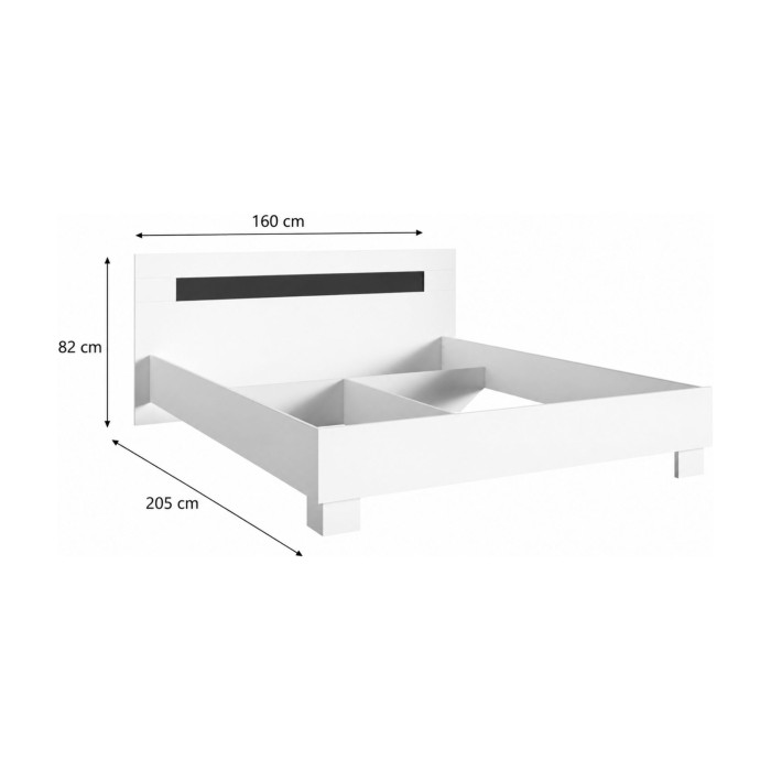 copy of Pack letto contenitore WOOD 180 x 200 cm con 2 comodini – Bianco e quercia – Set camera da letto moderna