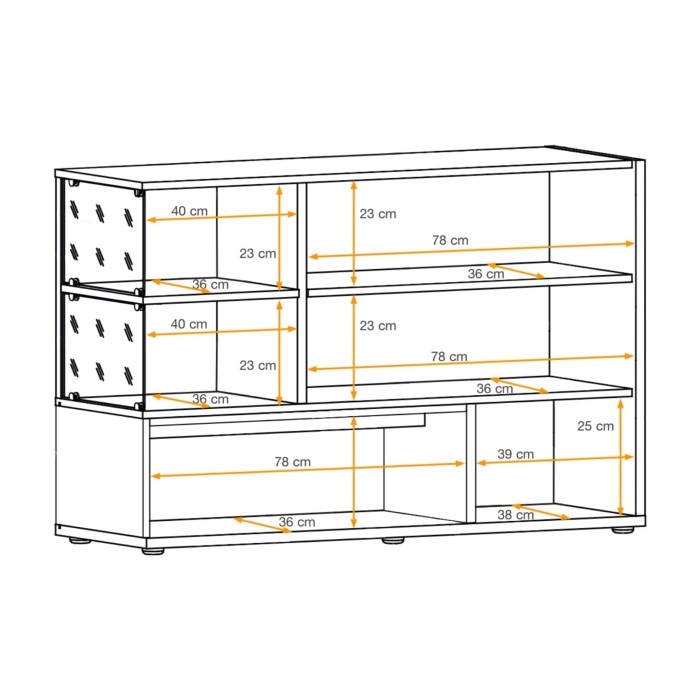 Buffet KLIS dimensions des niches