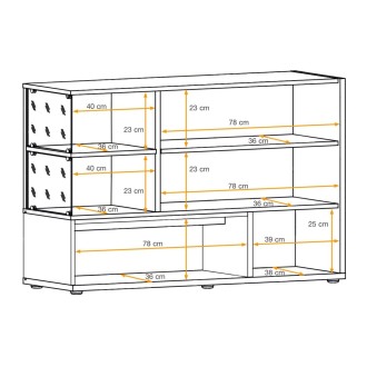 Buffet KLIS dimensions des niches