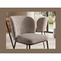 Chaise PAVIA gris-beige vue de côté rapprochée