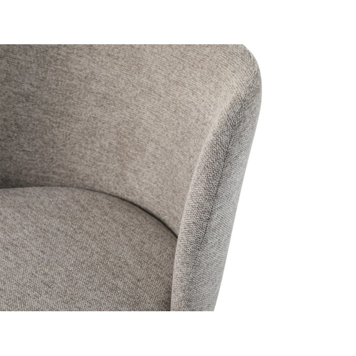 Zoom sur l'accoudoir de la chaise PAVIA gris-beige