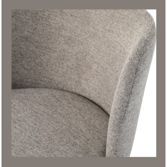 Zoom sur l'accoudoir de la chaise PAVIA gris-beige