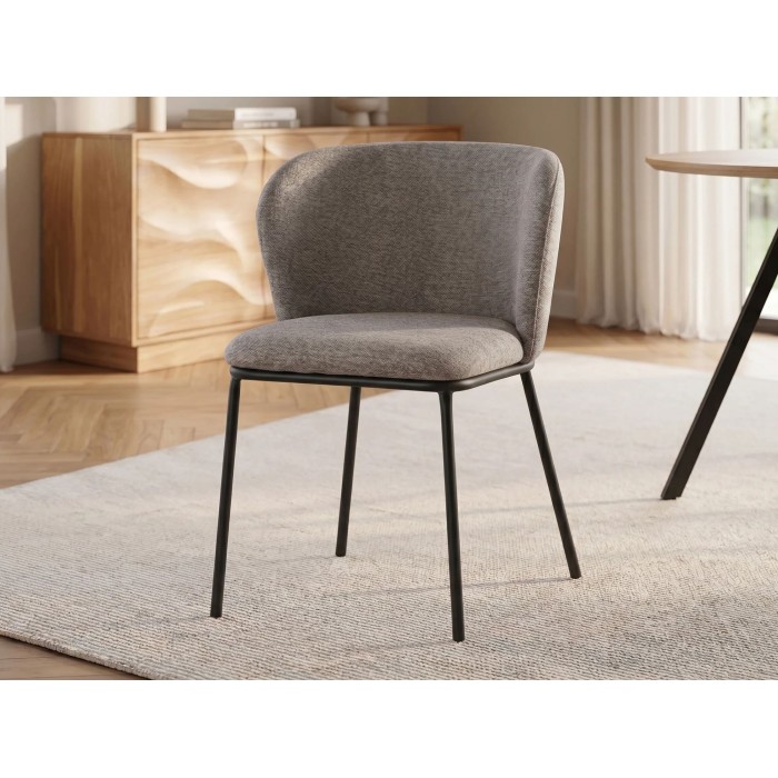 Chaise PAVIA gris-beige vue de face