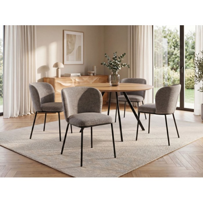 Chaise PAVIA gris-beige vue éloignée