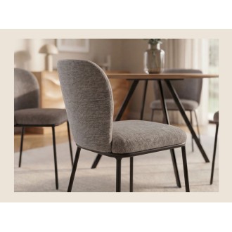 Chaise PAVIA gris-beige vue de côté