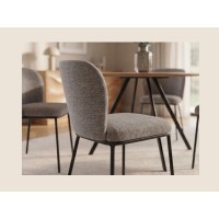 Chaise PAVIA gris-beige vue de côté