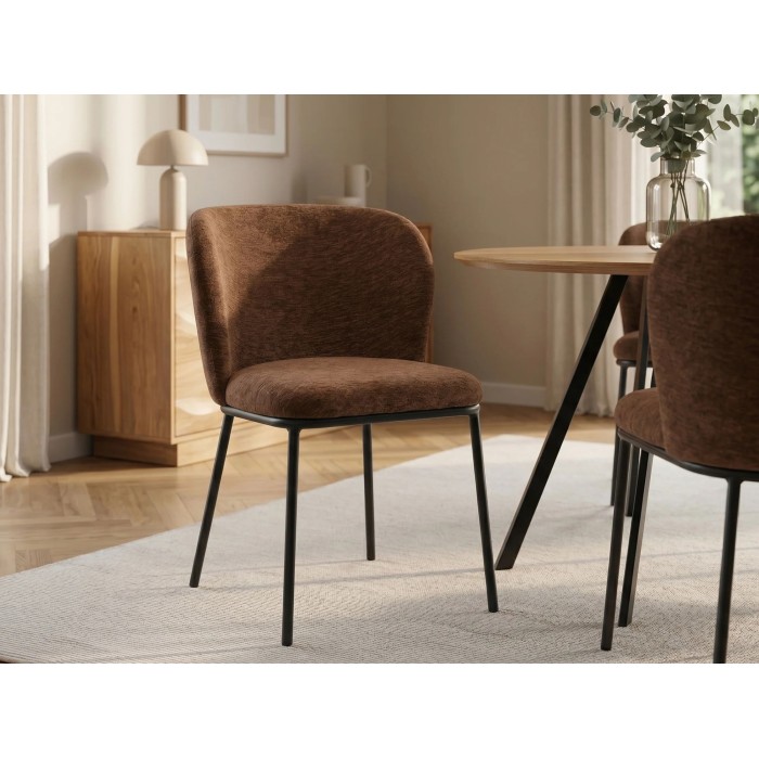 Chaise PAVIA marron mise en situation