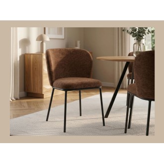Chaise PAVIA marron mise en situation