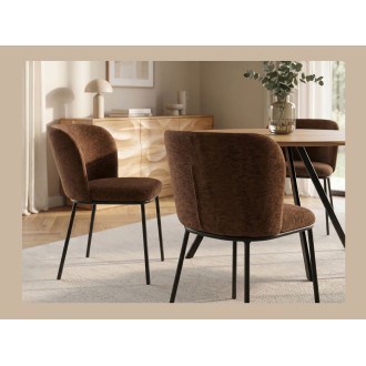 Chaise PAVIA marron vue de dos