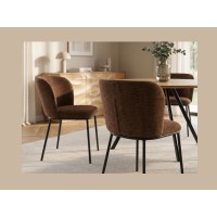 Chaise PAVIA marron vue de dos