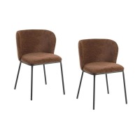 Lot de 2 chaises PAVIA marron