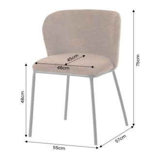 Chaise PAVIA marron dimensions