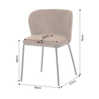 Chaise PAVIA marron dimensions