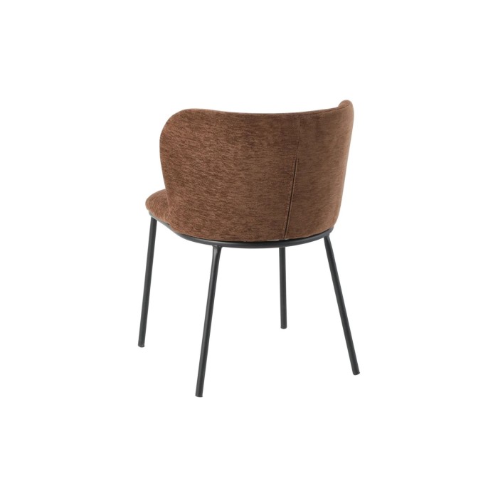Chaise PAVIA marron vue de dos sur fond blanc