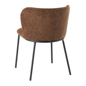 Chaise PAVIA marron vue de dos sur fond blanc