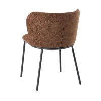 Chaise PAVIA marron vue de dos sur fond blanc