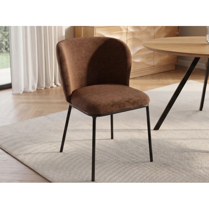 Chaise PAVIA marron vue rapprochée