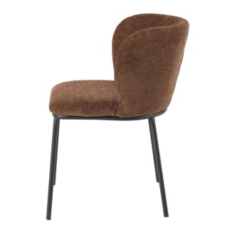Chaise PAVIA marron vue de côté